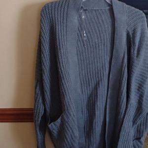 Gray duster sweater